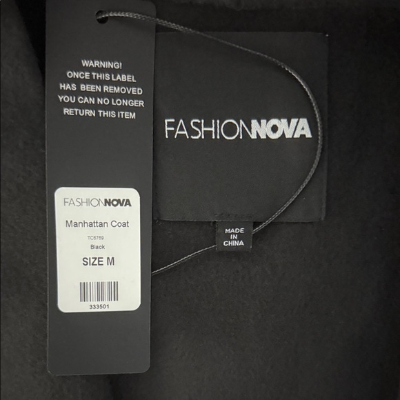 Fashion Nova Black Trench Coat - Picture 2 of 7